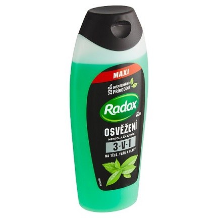 Radox 3in1 Osvěžení 400ml mentol a čajov - Kosmetika Pro muže Péče o tělo Sprchové gely